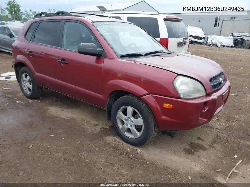 2006 Hyundai Tucson Gl VIN: KM8JM12B36U249435 Lot: 42237446
