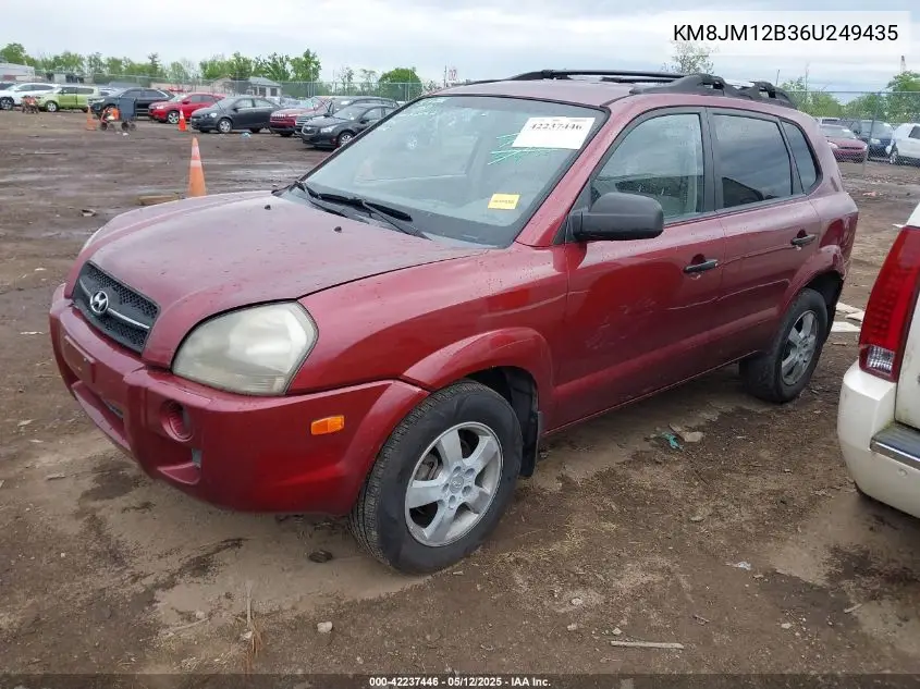 2006 Hyundai Tucson Gl VIN: KM8JM12B36U249435 Lot: 42237446