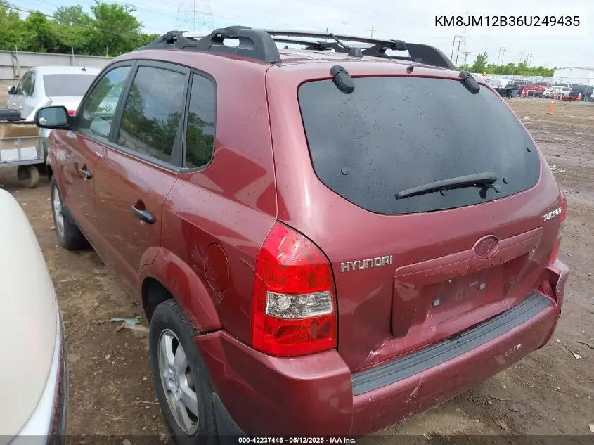 2006 Hyundai Tucson Gl VIN: KM8JM12B36U249435 Lot: 42237446