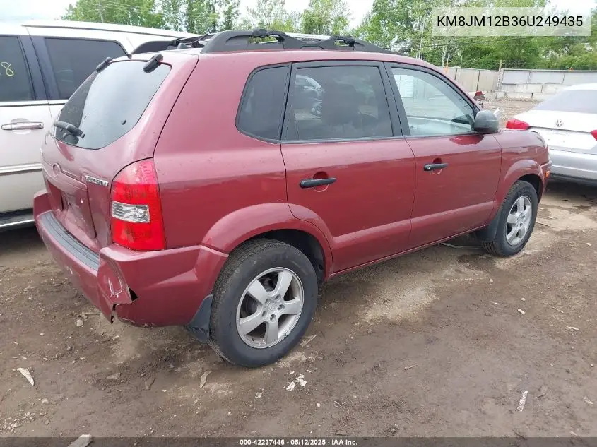 2006 Hyundai Tucson Gl VIN: KM8JM12B36U249435 Lot: 42237446