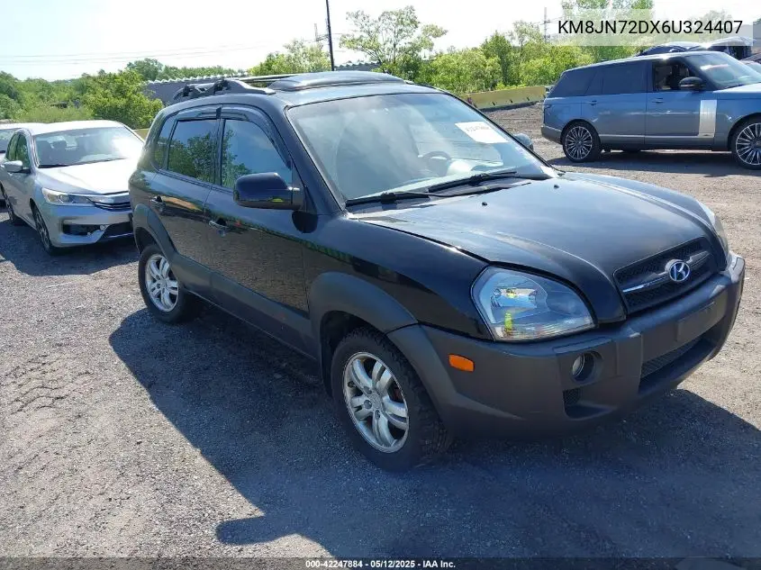 2006 Hyundai Tucson Gls/Limited VIN: KM8JN72DX6U324407 Lot: 42247884