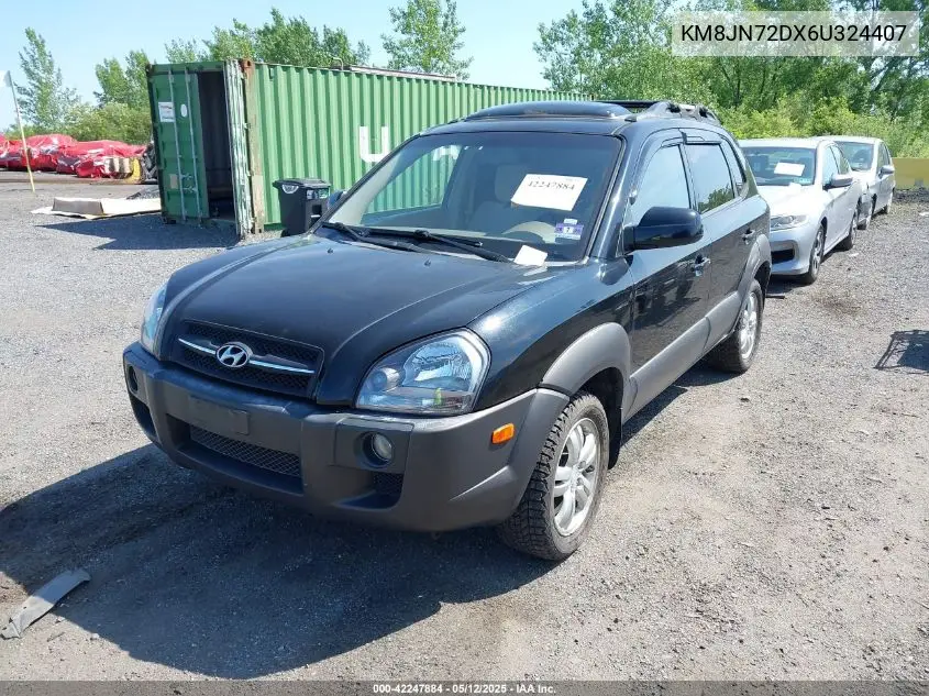 2006 Hyundai Tucson Gls/Limited VIN: KM8JN72DX6U324407 Lot: 42247884