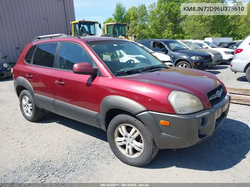 2006 Hyundai Tucson Gls/Limited VIN: KM8JN72D96U375610 Lot: 42252211