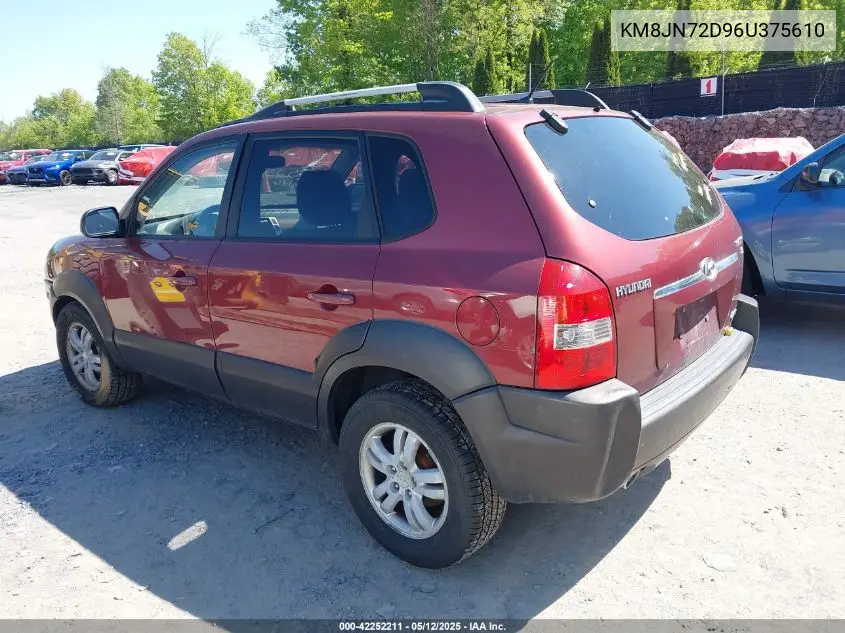 2006 Hyundai Tucson Gls/Limited VIN: KM8JN72D96U375610 Lot: 42252211