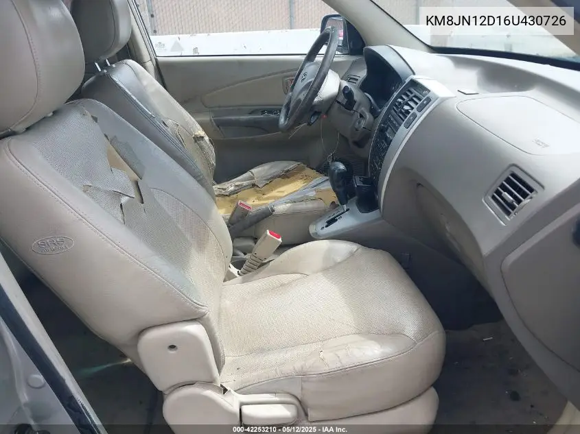 2006 Hyundai Tucson Gls/Limited VIN: KM8JN12D16U430726 Lot: 42253210
