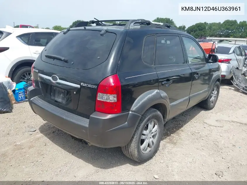 2006 Hyundai Tucson Gls/Limited VIN: KM8JN12D46U363961 Lot: 42255813