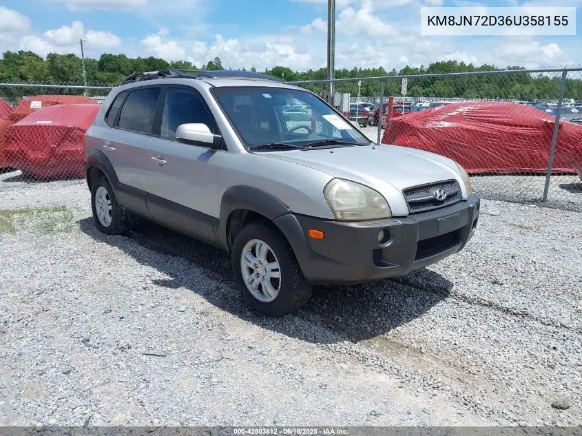 2006 Hyundai Tucson Gls/Limited VIN: KM8JN72D36U358155 Lot: 42503812