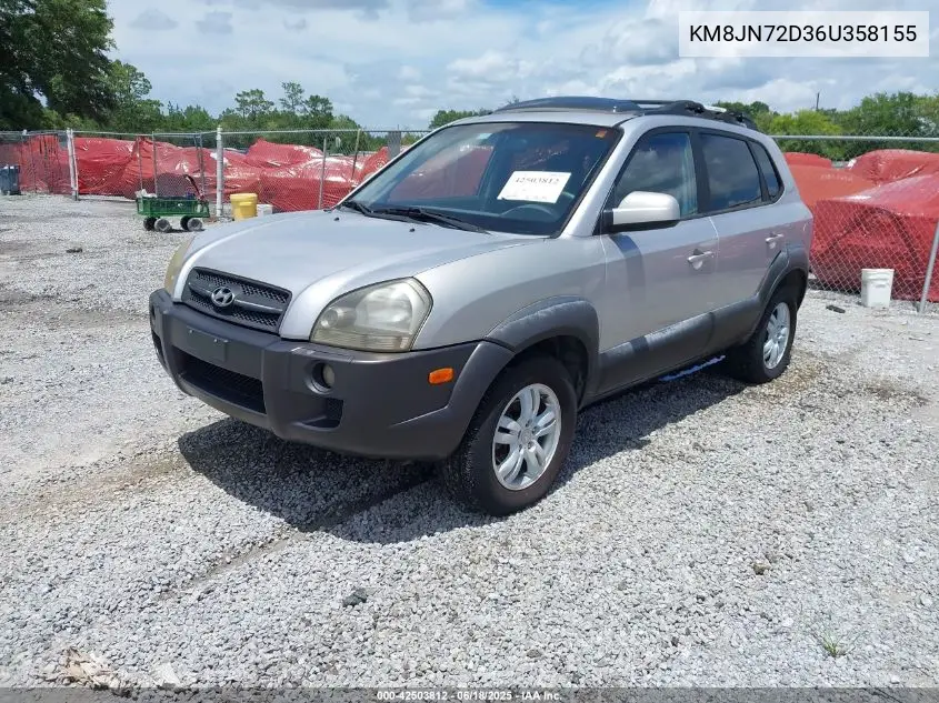 2006 Hyundai Tucson Gls/Limited VIN: KM8JN72D36U358155 Lot: 42503812