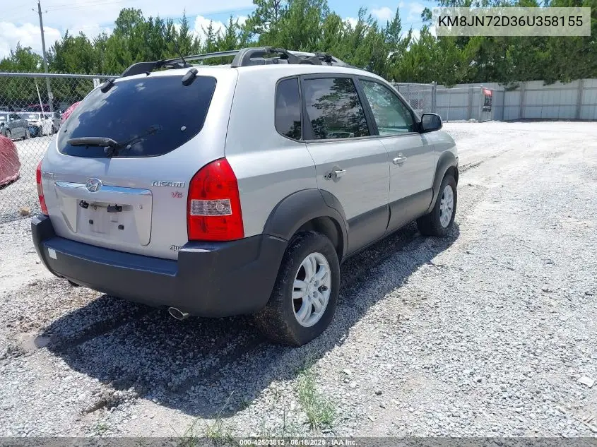 2006 Hyundai Tucson Gls/Limited VIN: KM8JN72D36U358155 Lot: 42503812