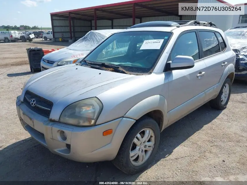 2006 Hyundai Tucson Gls/Limited VIN: KM8JN72D76U305264 Lot: 42524068