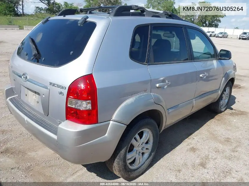 2006 Hyundai Tucson Gls/Limited VIN: KM8JN72D76U305264 Lot: 42524068