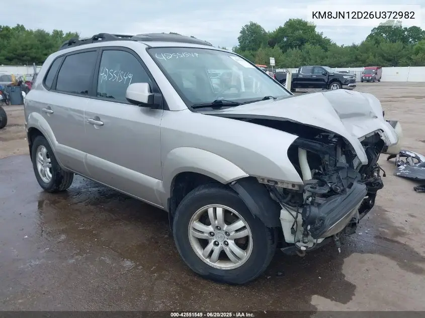 2006 Hyundai Tucson Gls/Limited VIN: KM8JN12D26U372982 Lot: 42551549