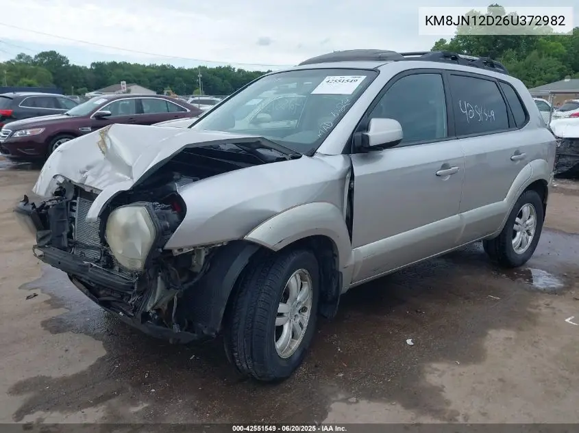 2006 Hyundai Tucson Gls/Limited VIN: KM8JN12D26U372982 Lot: 42551549