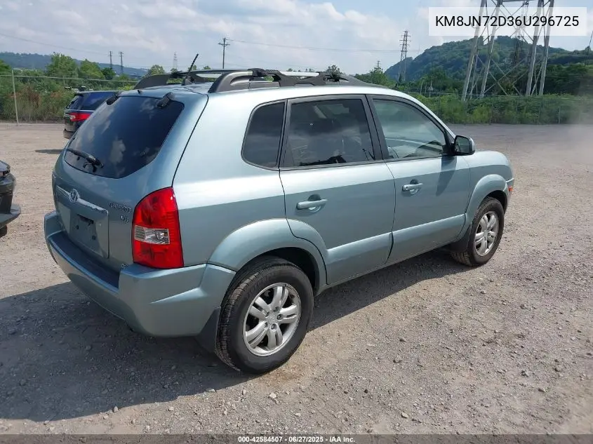 2006 Hyundai Tucson Gls/Limited VIN: KM8JN72D36U296725 Lot: 42584507