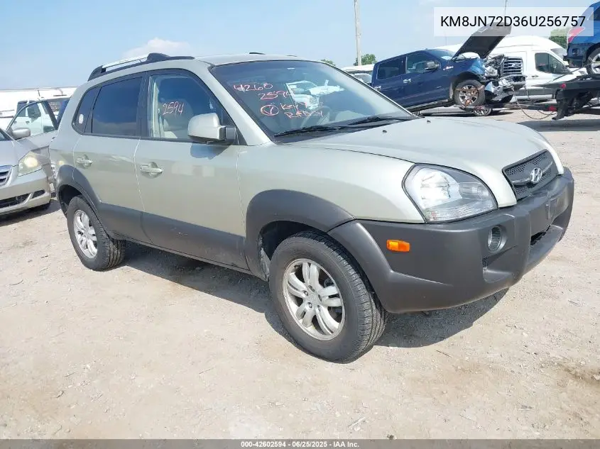 2006 Hyundai Tucson Gls/Limited VIN: KM8JN72D36U256757 Lot: 42602594