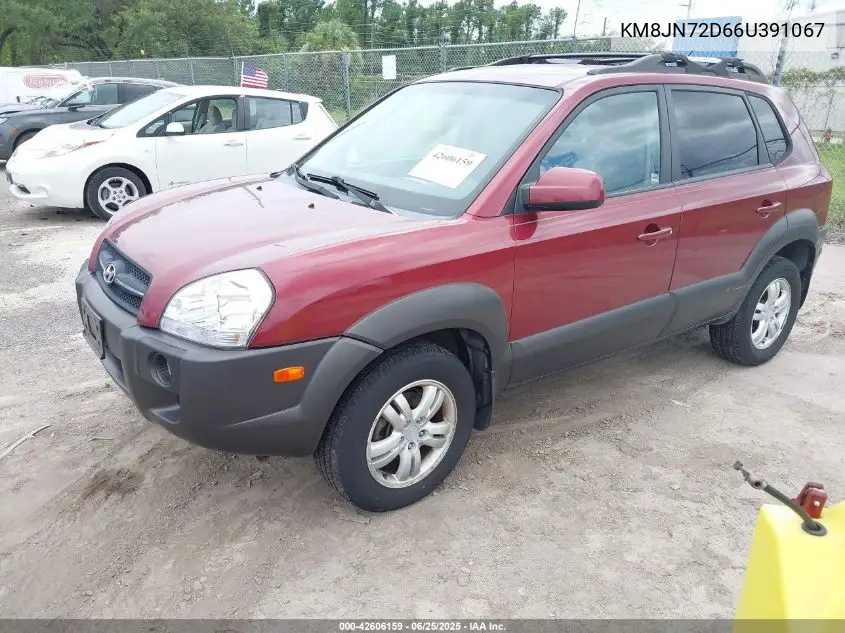 2006 Hyundai Tucson Gls/Limited VIN: KM8JN72D66U391067 Lot: 42606159