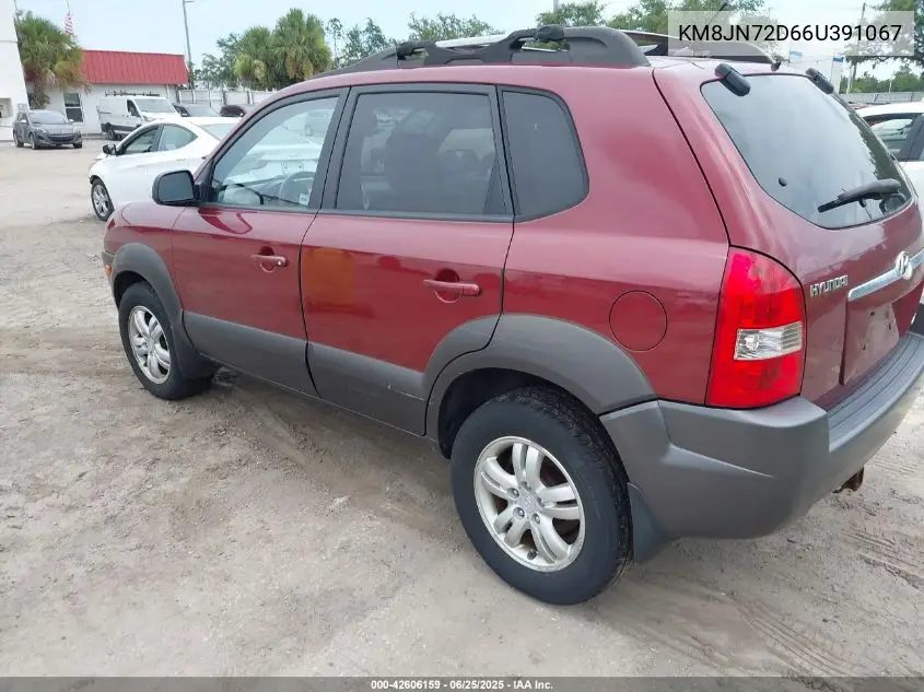 2006 Hyundai Tucson Gls/Limited VIN: KM8JN72D66U391067 Lot: 42606159
