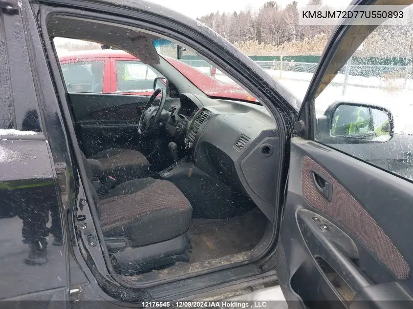 2007 Hyundai Tucson VIN: KM8JM72D77U550893 Lot: 12176545