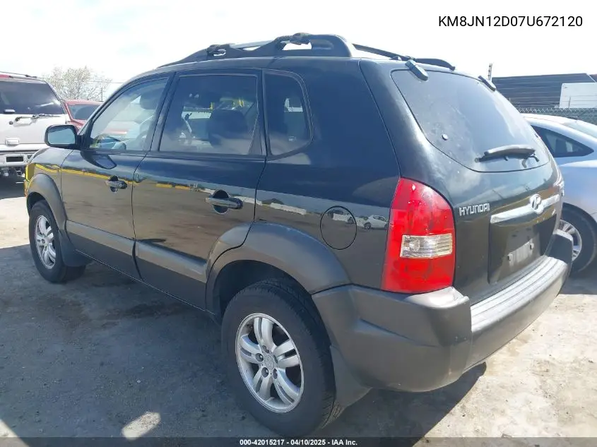 2007 Hyundai Tucson Limited/Se VIN: KM8JN12D07U672120 Lot: 42015217