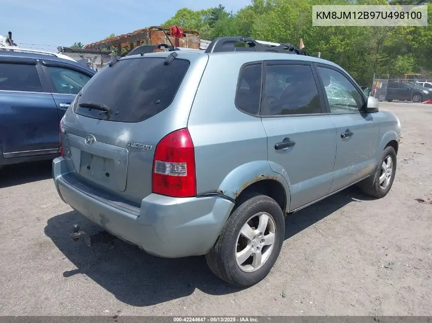 2007 Hyundai Tucson Gls VIN: KM8JM12B97U498100 Lot: 42244647