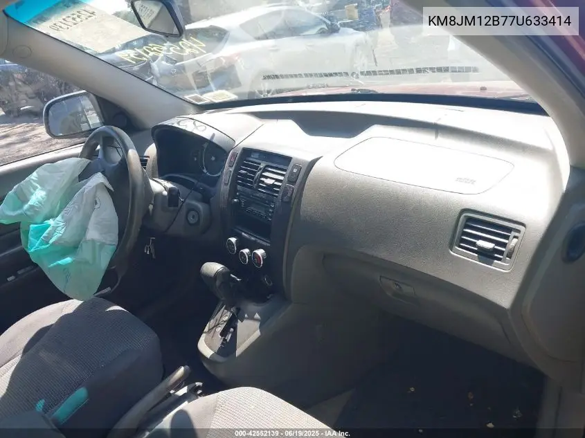 2007 Hyundai Tucson Gls VIN: KM8JM12B77U633414 Lot: 42552139