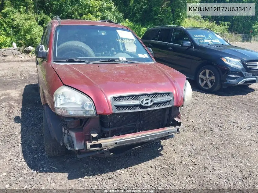 2007 Hyundai Tucson Gls VIN: KM8JM12B77U633414 Lot: 42552139