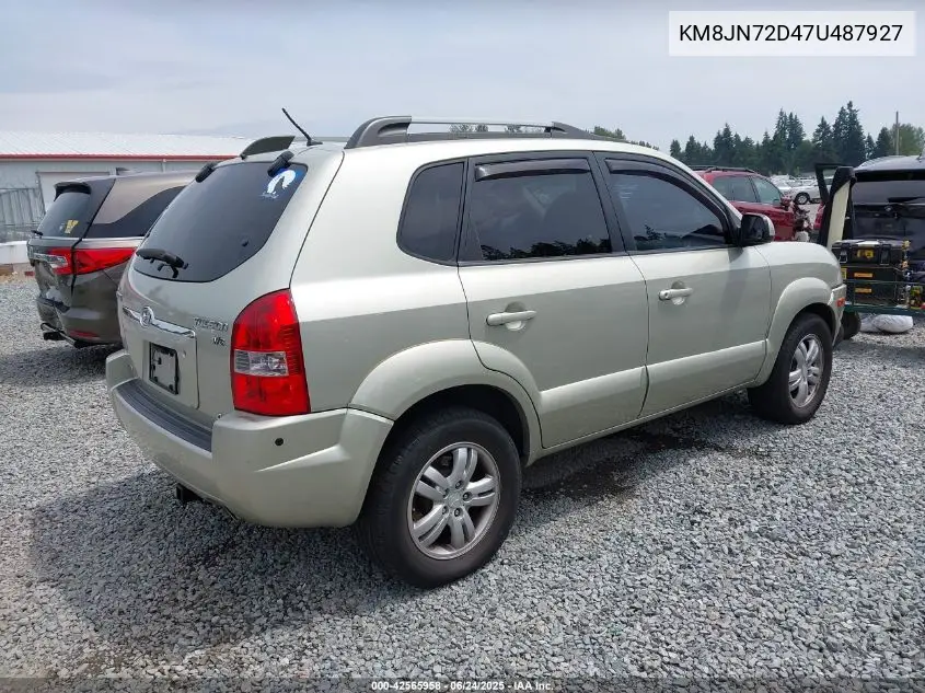 2007 Hyundai Tucson Limited/Se VIN: KM8JN72D47U487927 Lot: 42565958