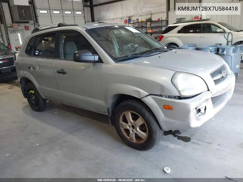 2007 Hyundai Tucson Gls VIN: KM8JM12BX7U584418 Lot: 42593325