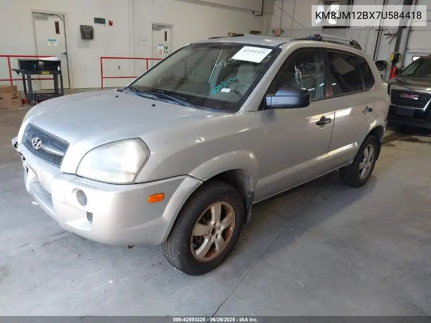 2007 Hyundai Tucson Gls VIN: KM8JM12BX7U584418 Lot: 42593325