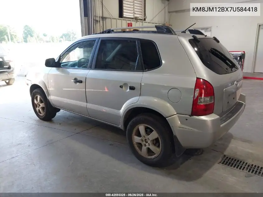 2007 Hyundai Tucson Gls VIN: KM8JM12BX7U584418 Lot: 42593325