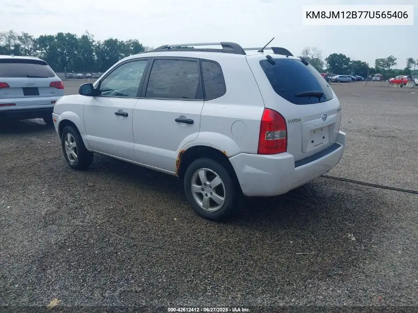 2007 Hyundai Tucson Gls VIN: KM8JM12B77U565406 Lot: 42612412