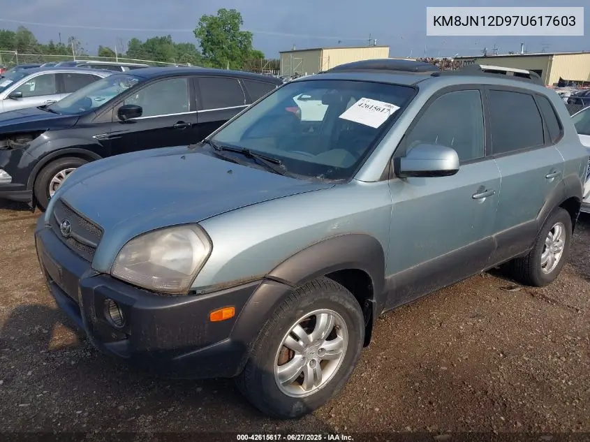 2007 Hyundai Tucson Limited/Se VIN: KM8JN12D97U617603 Lot: 42615617