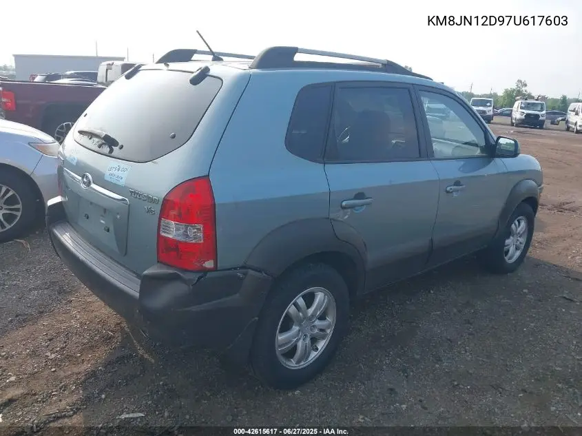 2007 Hyundai Tucson Limited/Se VIN: KM8JN12D97U617603 Lot: 42615617
