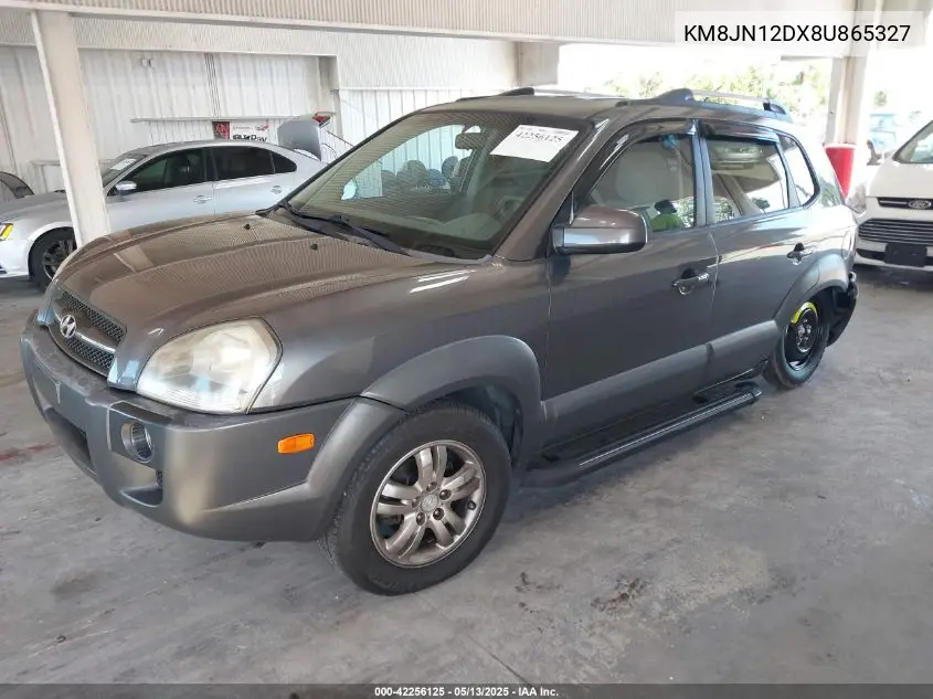 2008 Hyundai Tucson Limited V6/Se VIN: KM8JN12DX8U865327 Lot: 42256125