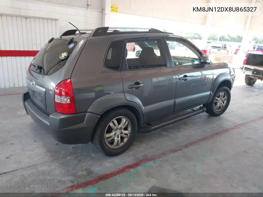 2008 Hyundai Tucson Limited V6/Se VIN: KM8JN12DX8U865327 Lot: 42256125