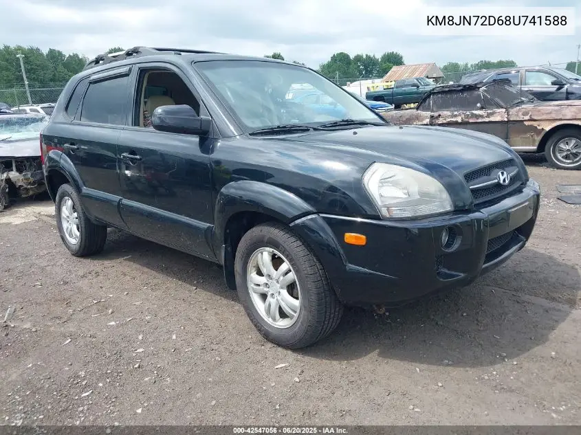 2008 Hyundai Tucson Limited V6/Se VIN: KM8JN72D68U741588 Lot: 42547056