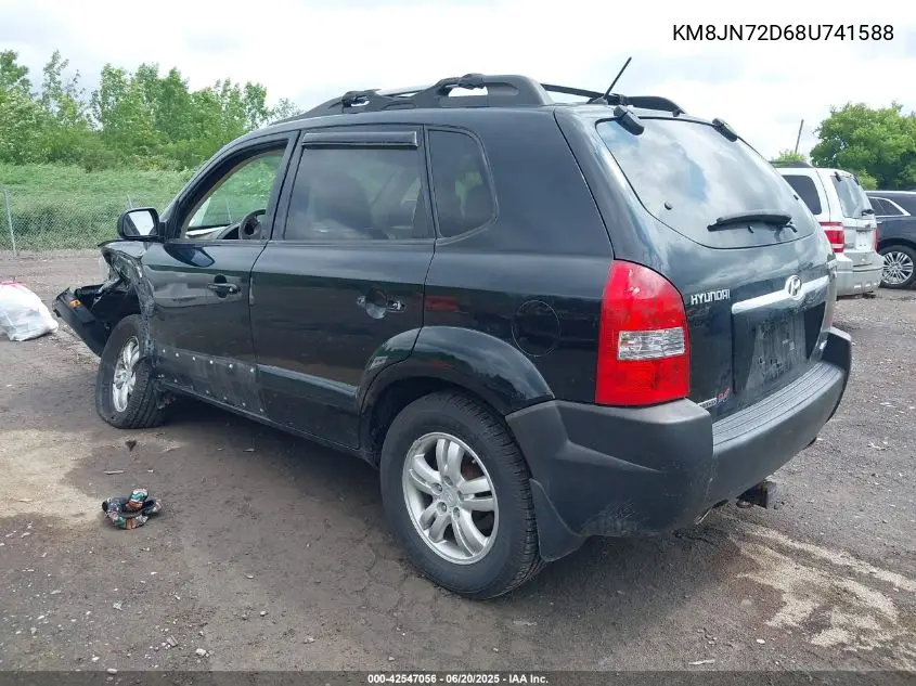 2008 Hyundai Tucson Limited V6/Se VIN: KM8JN72D68U741588 Lot: 42547056