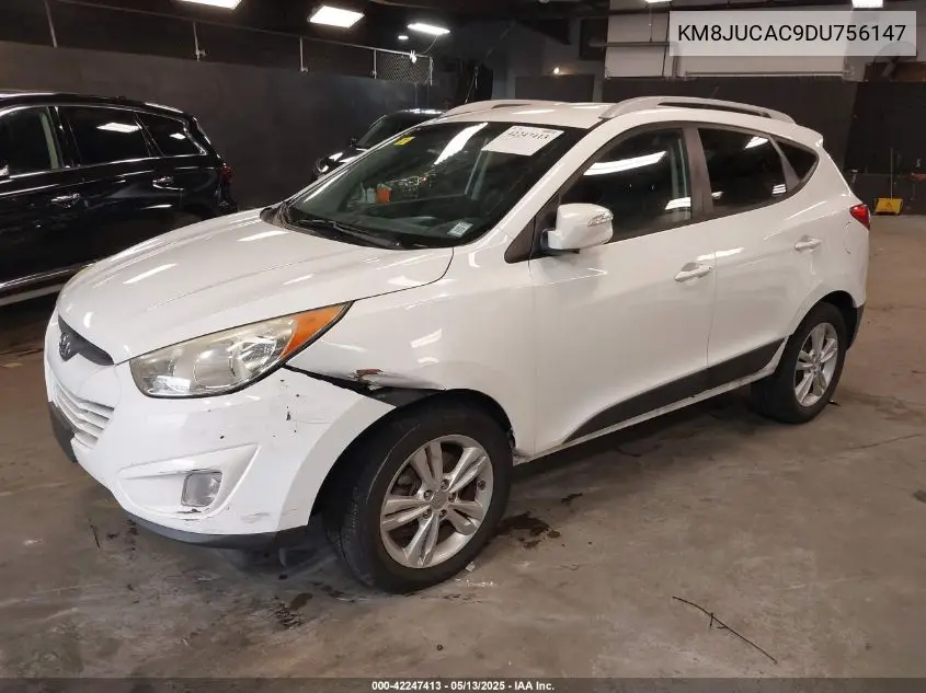 2013 Hyundai Tucson Gls VIN: KM8JUCAC9DU756147 Lot: 42247413