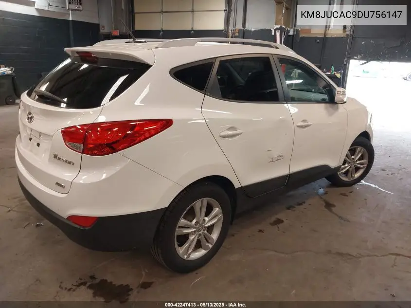 2013 Hyundai Tucson Gls VIN: KM8JUCAC9DU756147 Lot: 42247413