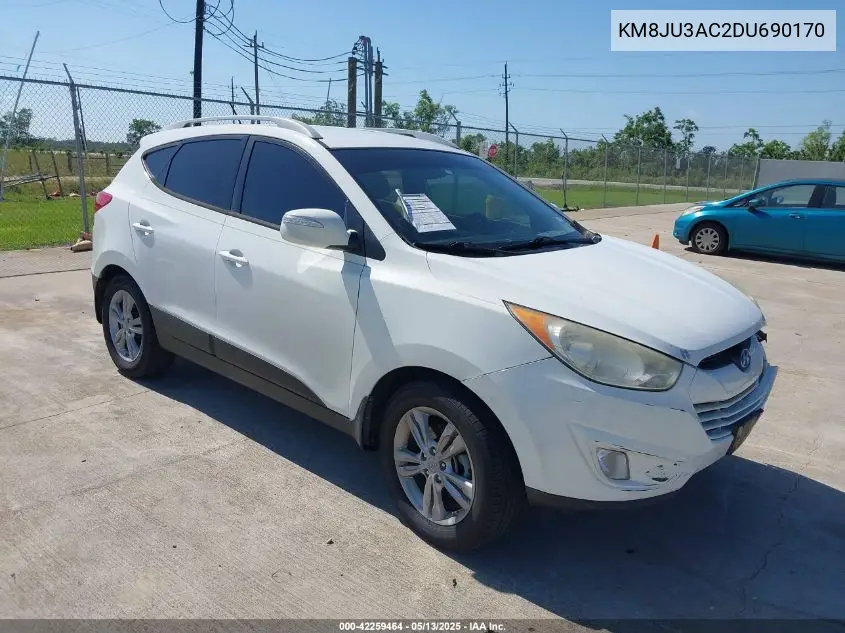 2013 Hyundai Tucson Gls VIN: KM8JU3AC2DU690170 Lot: 42259464