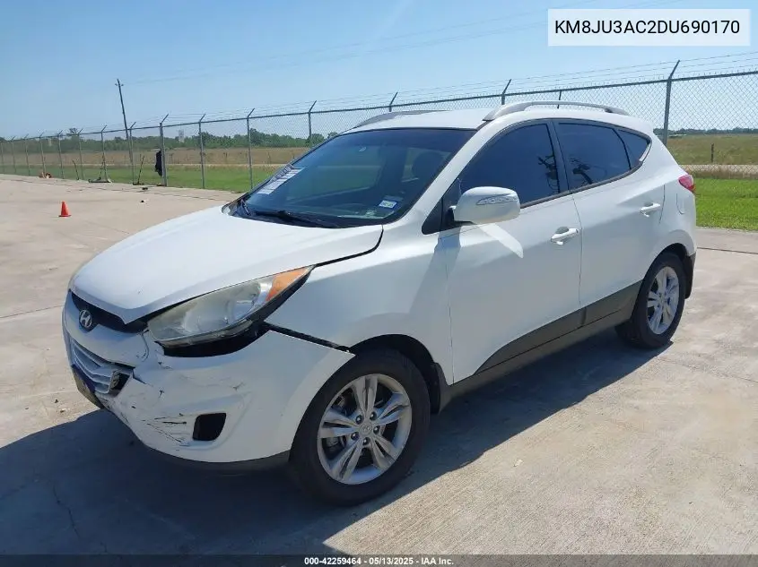 2013 Hyundai Tucson Gls VIN: KM8JU3AC2DU690170 Lot: 42259464