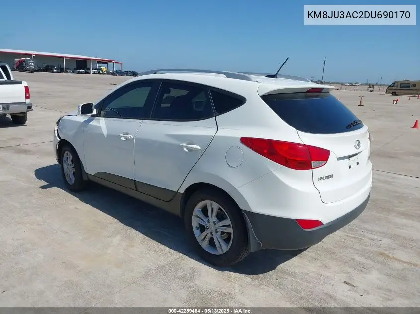 2013 Hyundai Tucson Gls VIN: KM8JU3AC2DU690170 Lot: 42259464
