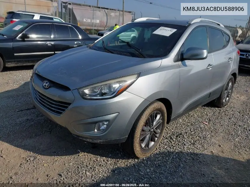 2013 Hyundai Tucson Limited VIN: KM8JU3AC8DU588906 Lot: 42591150