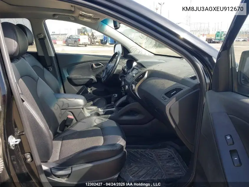 2014 Hyundai Tucson VIN: KM8JU3AGXEU912670 Lot: 12302427