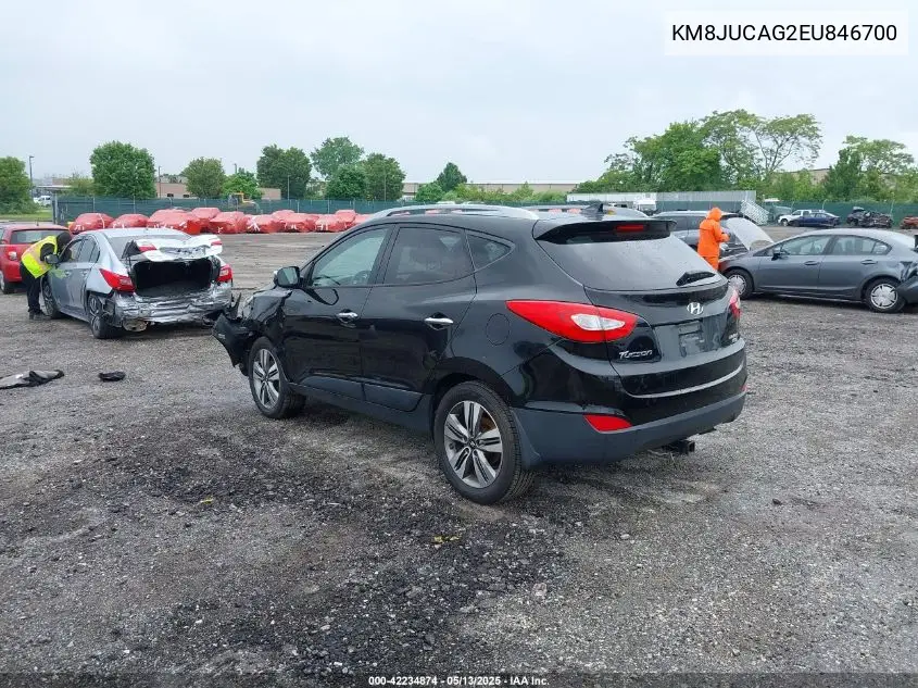 2014 Hyundai Tucson Limited VIN: KM8JUCAG2EU846700 Lot: 42234874