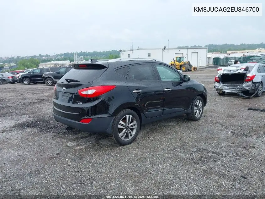 2014 Hyundai Tucson Limited VIN: KM8JUCAG2EU846700 Lot: 42234874