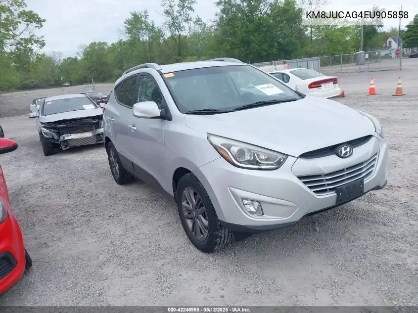 2014 Hyundai Tucson Se VIN: KM8JUCAG4EU905858 Lot: 42246968