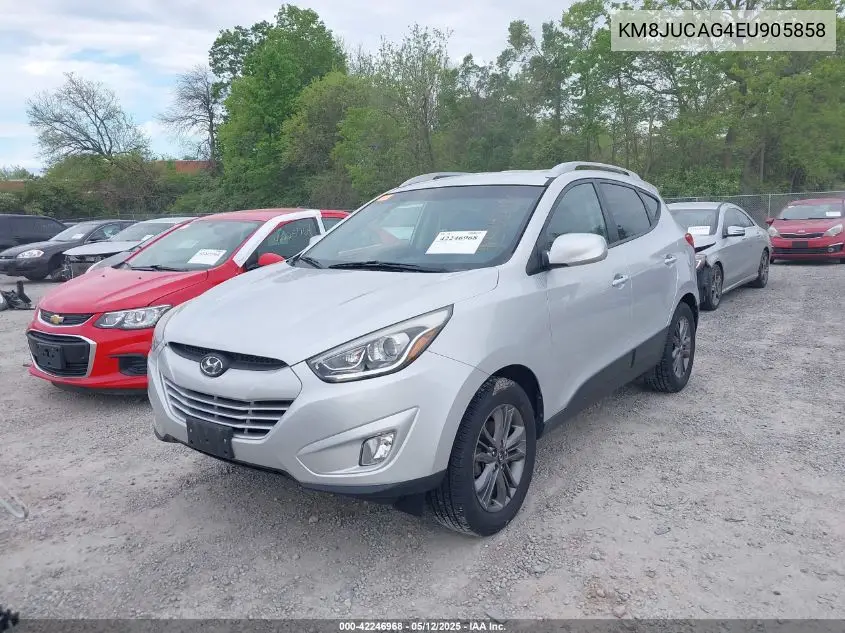 2014 Hyundai Tucson Se VIN: KM8JUCAG4EU905858 Lot: 42246968