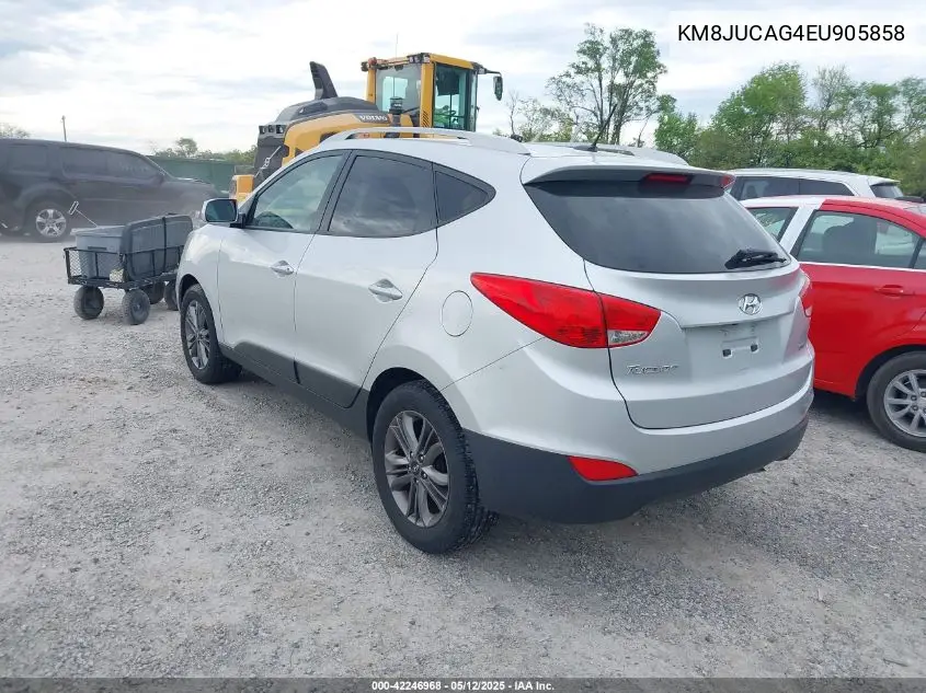 2014 Hyundai Tucson Se VIN: KM8JUCAG4EU905858 Lot: 42246968