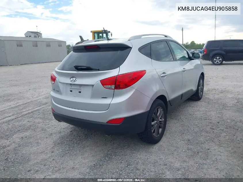 2014 Hyundai Tucson Se VIN: KM8JUCAG4EU905858 Lot: 42246968